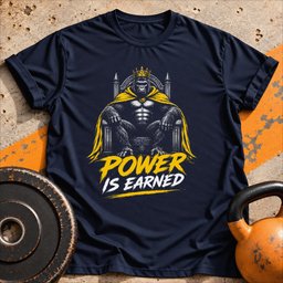 Power Is Earned T Shirt Gift For Fitness Lover