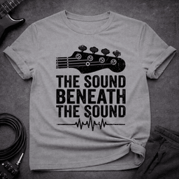 Beneath The Sound T Shirt Gift For Bass Player