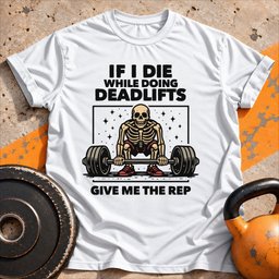 If I Die Deadlifting T Shirt Gift For Fitness Lover
