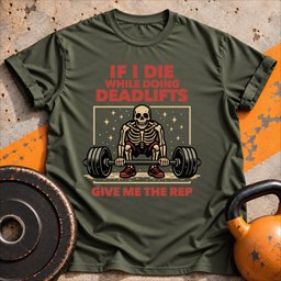 If I Die Deadlifting T Shirt Gift For Fitness Lover
