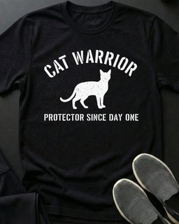Cat Warrior Tee Gift For Cat Lover