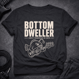 Low Bottom Dweller T Shirt Gift For Bass Player
