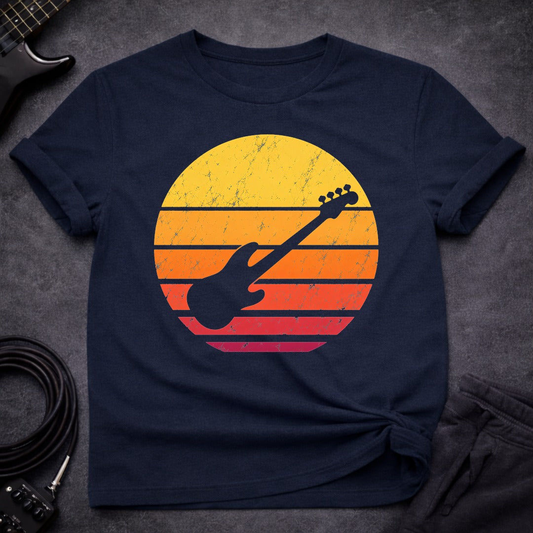Bass Sunset T Shirt Gift For Bass Player