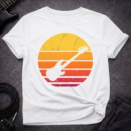 Bass Sunset T Shirt Gift For Bass Player