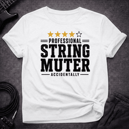 4 Star String Muter T Shirt Gift For Bass Player