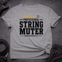 4 Star String Muter T Shirt Gift For Bass Player