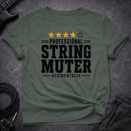 4 Star String Muter T Shirt Gift For Bass Player
