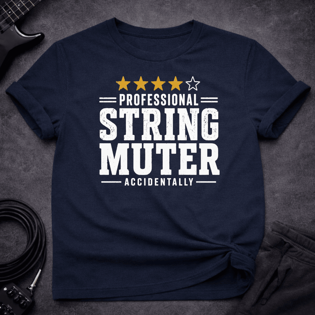 4 Star String Muter T Shirt Gift For Bass Player