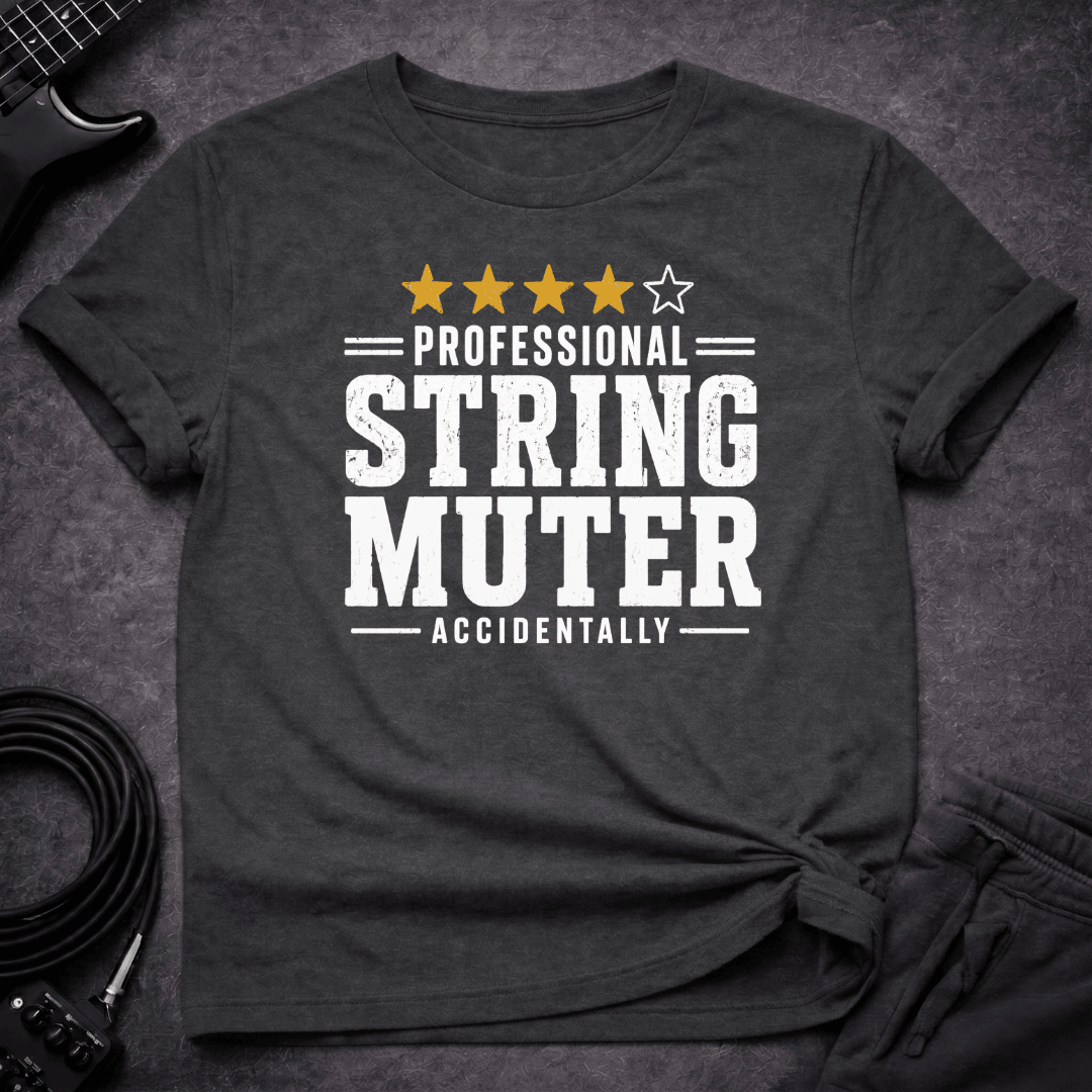 4 Star String Muter T Shirt Gift For Bass Player
