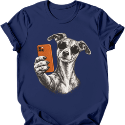 Whippet Selfie Dog T Shirt Gift For Dog Lover