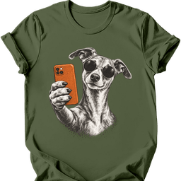 Whippet Selfie Dog T Shirt Gift For Dog Lover