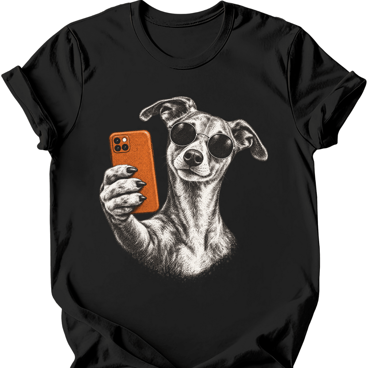 Whippet Selfie Dog T Shirt Gift For Dog Lover
