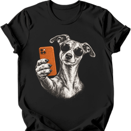 Whippet Selfie Dog T Shirt Gift For Dog Lover