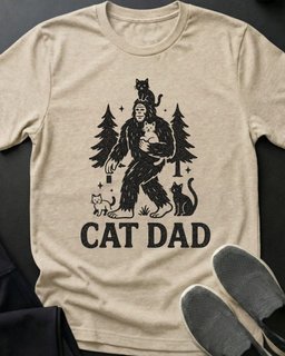 Cat Dad Tee Gift For Dad