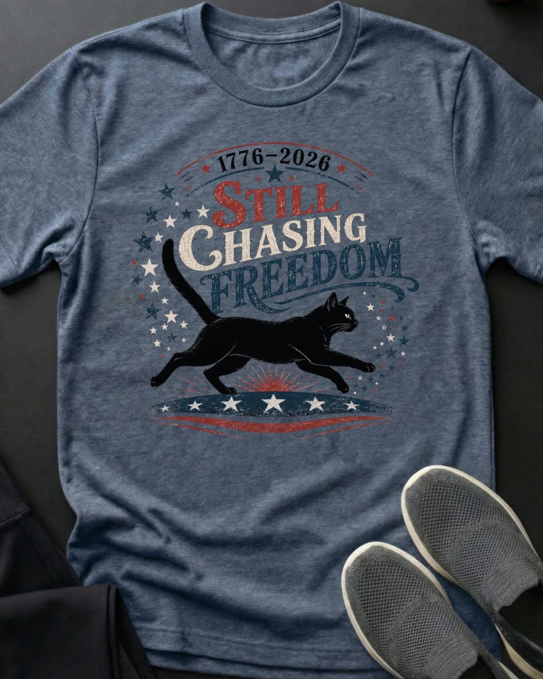 Chasing Freedom Tee Gift For Cat Lover