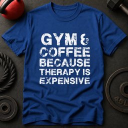 Gym And Coffee Because T Shirt Gift For Fitness Lover