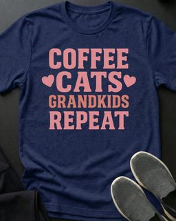 Coffee Cats Grandkids Tee Gift For Cat Lover