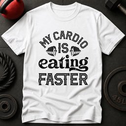My Cardio Is Eating Faster T Shirt Gift For Fitness Lover