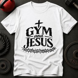 Gym And Jesus T Shirt Gift For Fitness Lover