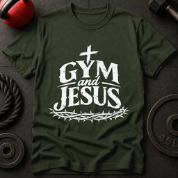 Gym And Jesus T Shirt Gift For Fitness Lover