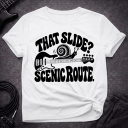 Scenic Route T Shirt Gift For Bass Player