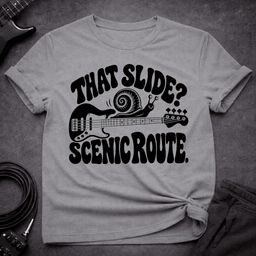 Scenic Route T Shirt Gift For Bass Player