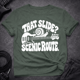 Scenic Route T Shirt Gift For Bass Player