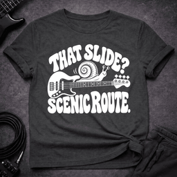 Scenic Route T Shirt Gift For Bass Player