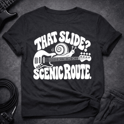 Scenic Route T Shirt Gift For Bass Player