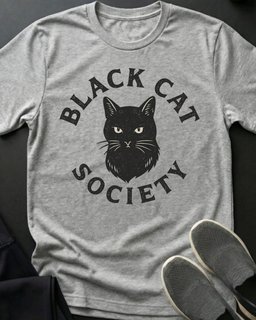 Black Cat Society Tee Gift For Cat Lover