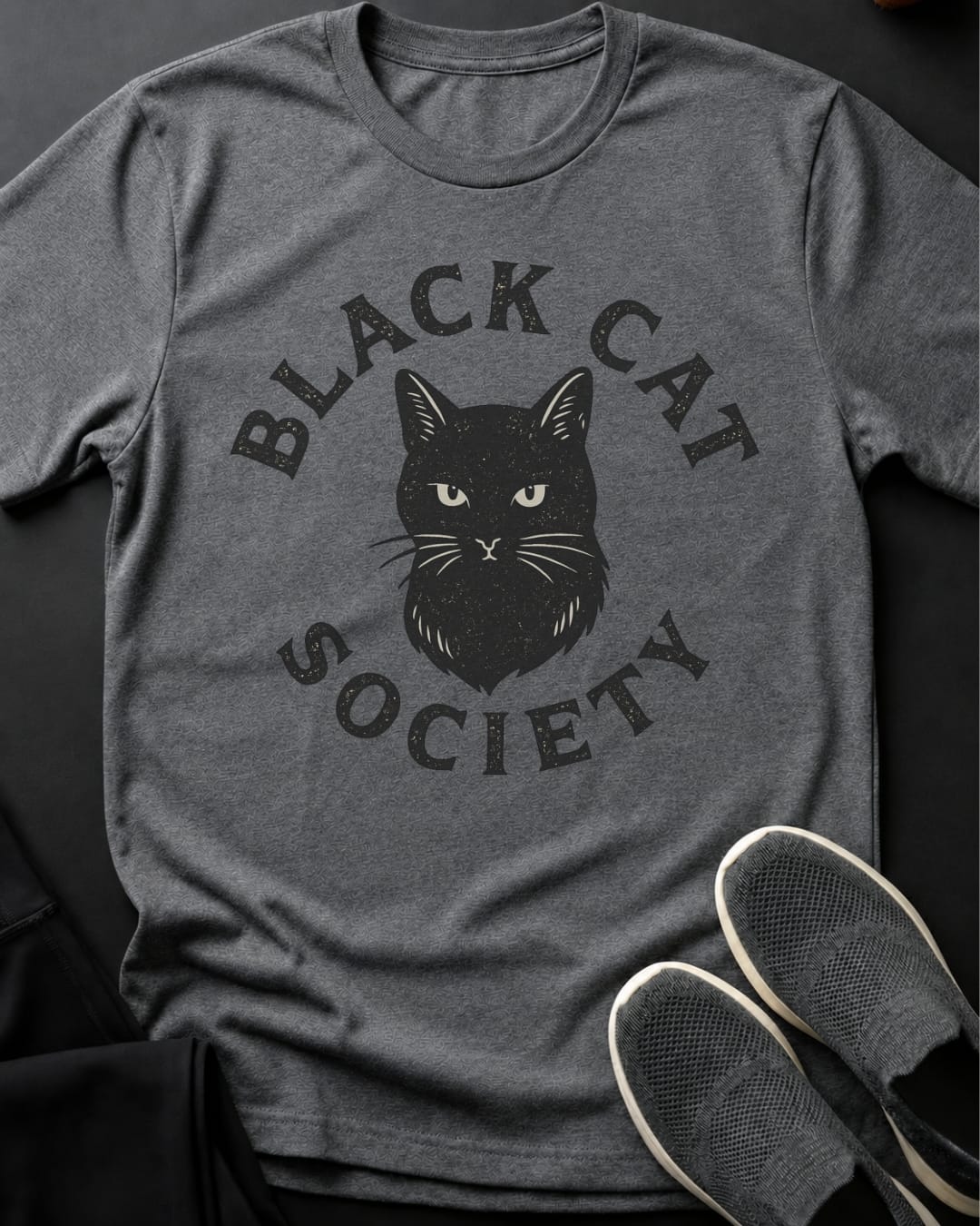 Black Cat Society Tee Gift For Cat Lover
