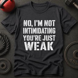 Im Not Intimidating T Shirt Gift For Fitness Lover