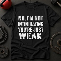 Im Not Intimidating T Shirt Gift For Fitness Lover