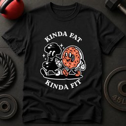Kinda Fat Kinda Fit T Shirt Gift For Fitness Lover