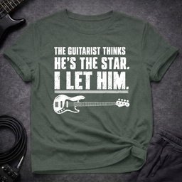 Delusional Guitarist T Shirt Gift For Bass Player