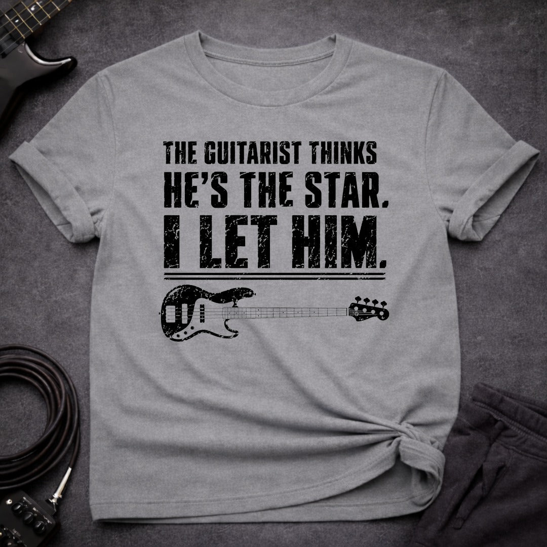Delusional Guitarist T Shirt Gift For Bass Player