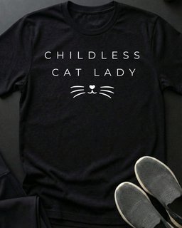 Childless Cat Lady Tee Gift For Cat Lover