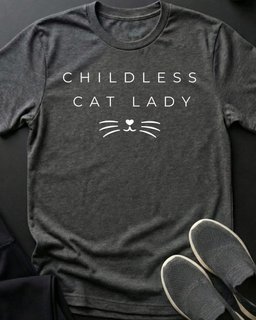 Childless Cat Lady Tee Gift For Cat Lover