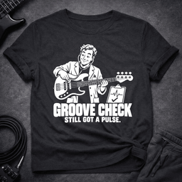 Groove Check T Shirt Gift For Bass Player