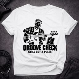 Groove Check T Shirt Gift For Bass Player