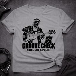 Groove Check T Shirt Gift For Bass Player