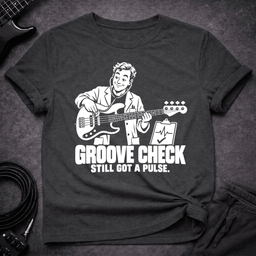Groove Check T Shirt Gift For Bass Player
