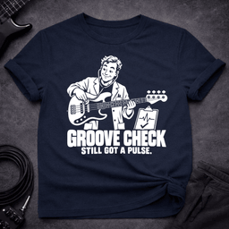 Groove Check T Shirt Gift For Bass Player