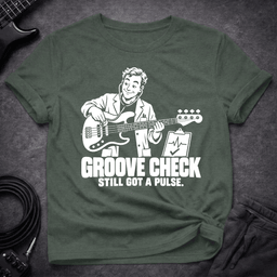 Groove Check T Shirt Gift For Bass Player