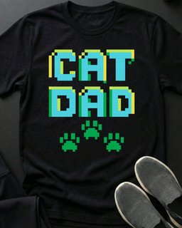 Cat Dad Tee Gift For Dad