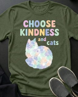 Choose Kindness Tee Gift For Cat Lover