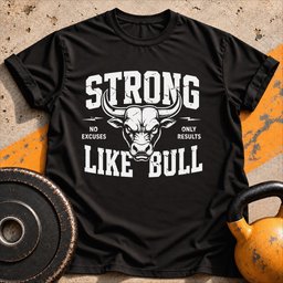 Strong Like Bull T Shirt Gift For Fitness Lover