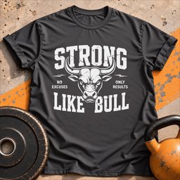Strong Like Bull T Shirt Gift For Fitness Lover