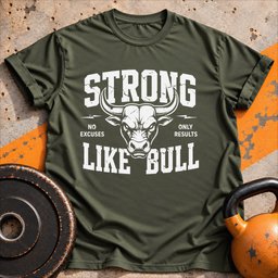 Strong Like Bull T Shirt Gift For Fitness Lover