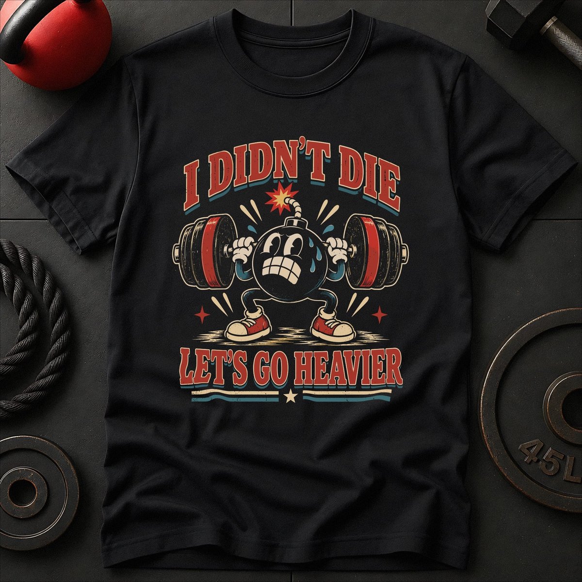 Lets Go Heavier T Shirt Gift For Fitness Lover